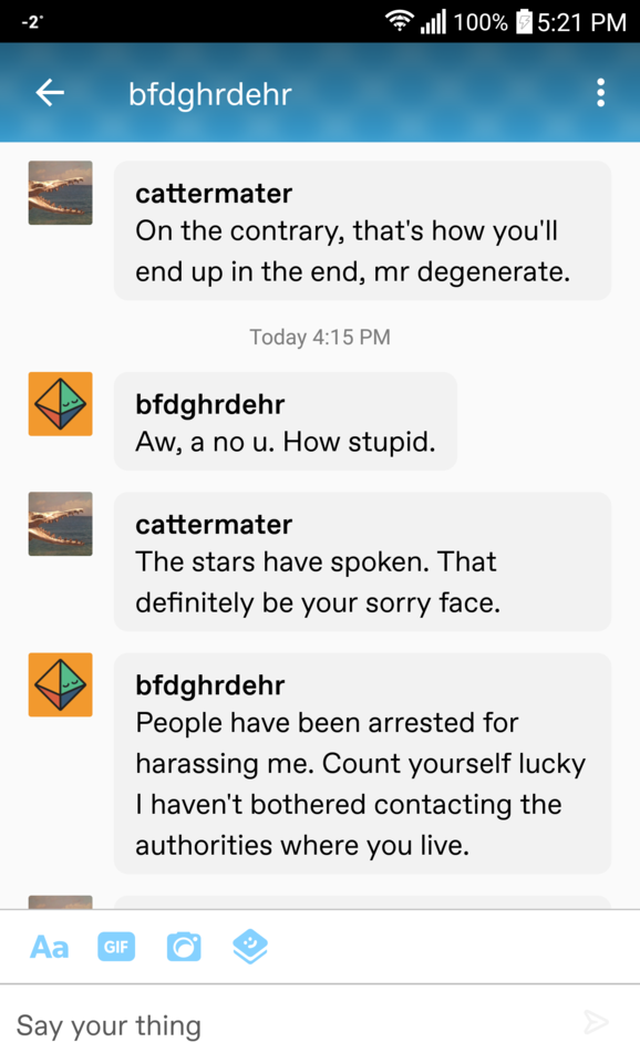 I'm Just Sticking This Here As A Record Of An Encounter With A Terrible Person.
