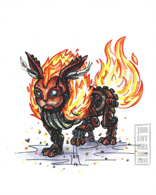 retrogamingblog:Steampunk Pokemon made by JBrentHill