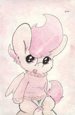 slightlyshade:  Here’s a fashionable Scootaloo! Pegasus underwear gets a little weird sometimes!  &lt;3