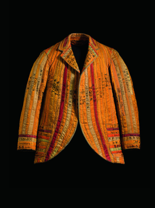 omgthatdress: Smoking Jacket, made of cigar bands1890sThe Los Angeles County Museum of Art