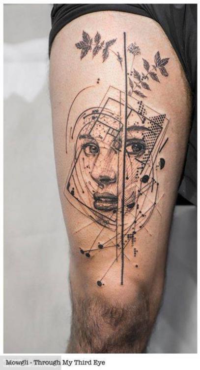 By Mowgli, done in London. http://ttoo.co/p/36199 big;facebook;graphic;mowgli;other;thigh;twitter;women