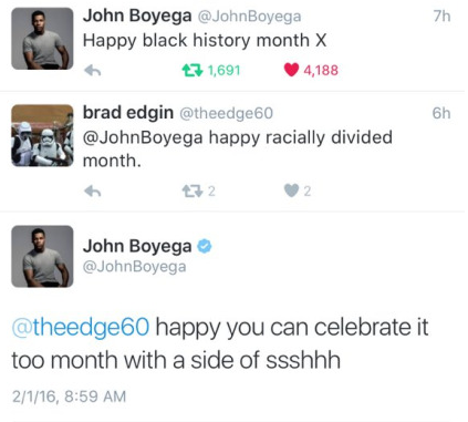 iminlovewiththacocoa:saturnineaqua:jawnbaeyega:FAVORITE JOHN BOYEGA MOMENTS - John + Shutting Down F