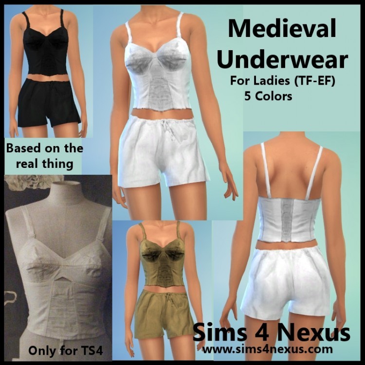 The Sims 4 Medieval Finds on Tumblr: Medieval Underwear DOWNLOAD