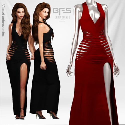 [KIKA DRESS]• 100% new meshes.• textures made by me.• hq compatible.• medium poly•  CAS Thumbnail• 6