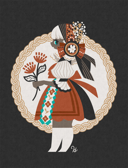 I love folklore costume.
Illustrated by Hebereke.
Adobe Illustrator