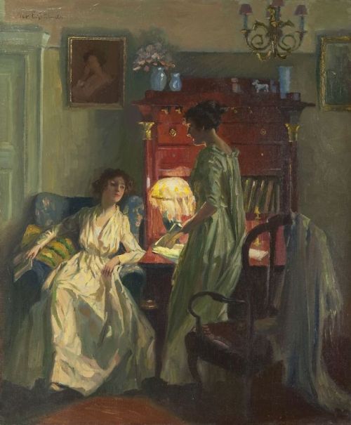 In the boudoir    -     Robert Emil Stübner German , 1874-1931oil on canvas ,  86.2 x 71.3 cm 