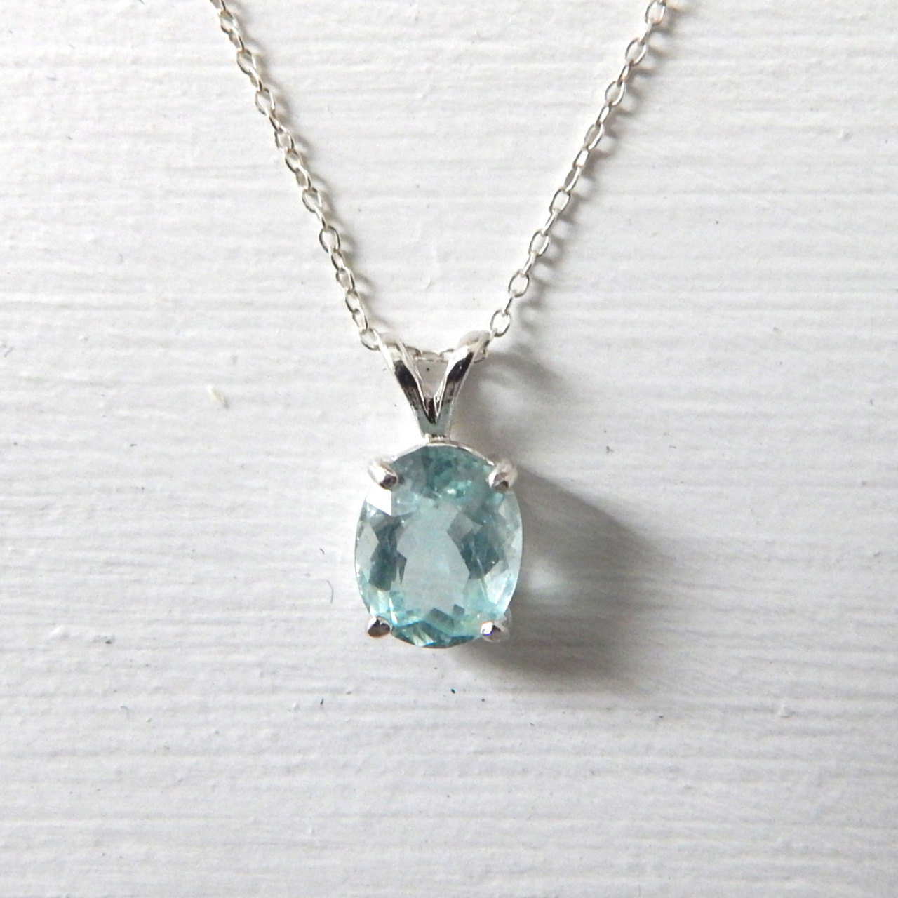 lotus-bl0g:  1.22 ct Natural Aquamarine Necklace in 0.925 Sterling Silver from Olivia