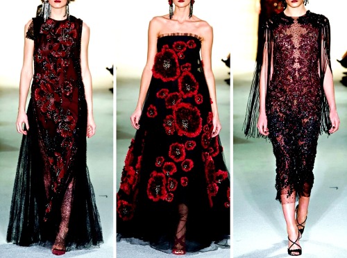 themiseducationofb: People will stare. Make it worth their while → Marchesa prêt-&ag