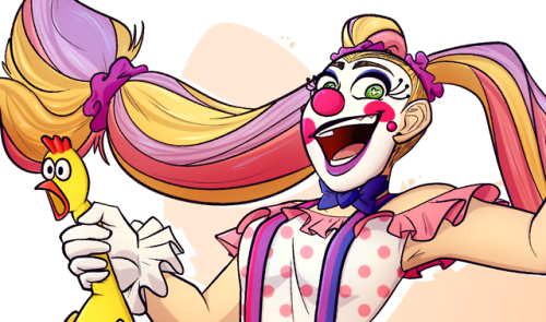 comm for @rosaria-bec of a cute clown girl pinup!!PS she has a whole zine full of clown cuties avail