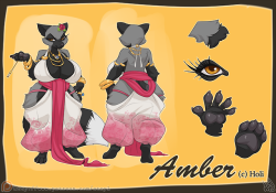 atryl: Amber Ref Sheet Commissioned by SirHoli