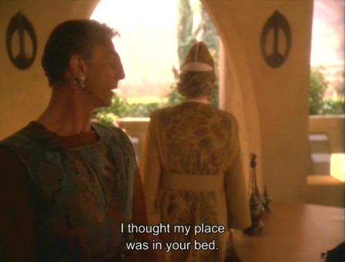attentionsexybajoranworkers:Dukat: I thought my place was in your bed.Kai Winn: truly they’re made f