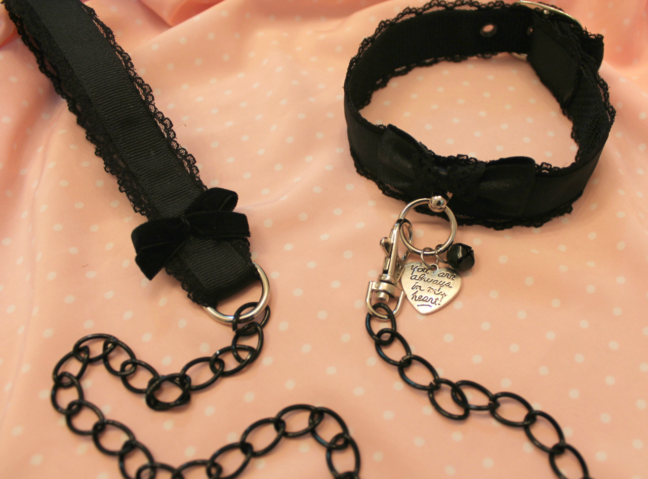 sara-meow:  New adjustable collars with buckles!Also matching leashes are nice ^o^