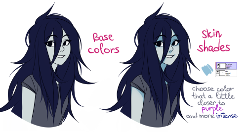 iml4:  by many requests - heres how i color skin and hairsorry for mistakes and handwriting &ma