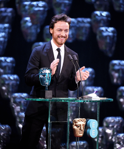 mcavoyclub: James McAvoy presenting the EE Rising Star Award at the British Academy Film Awards 2015.  