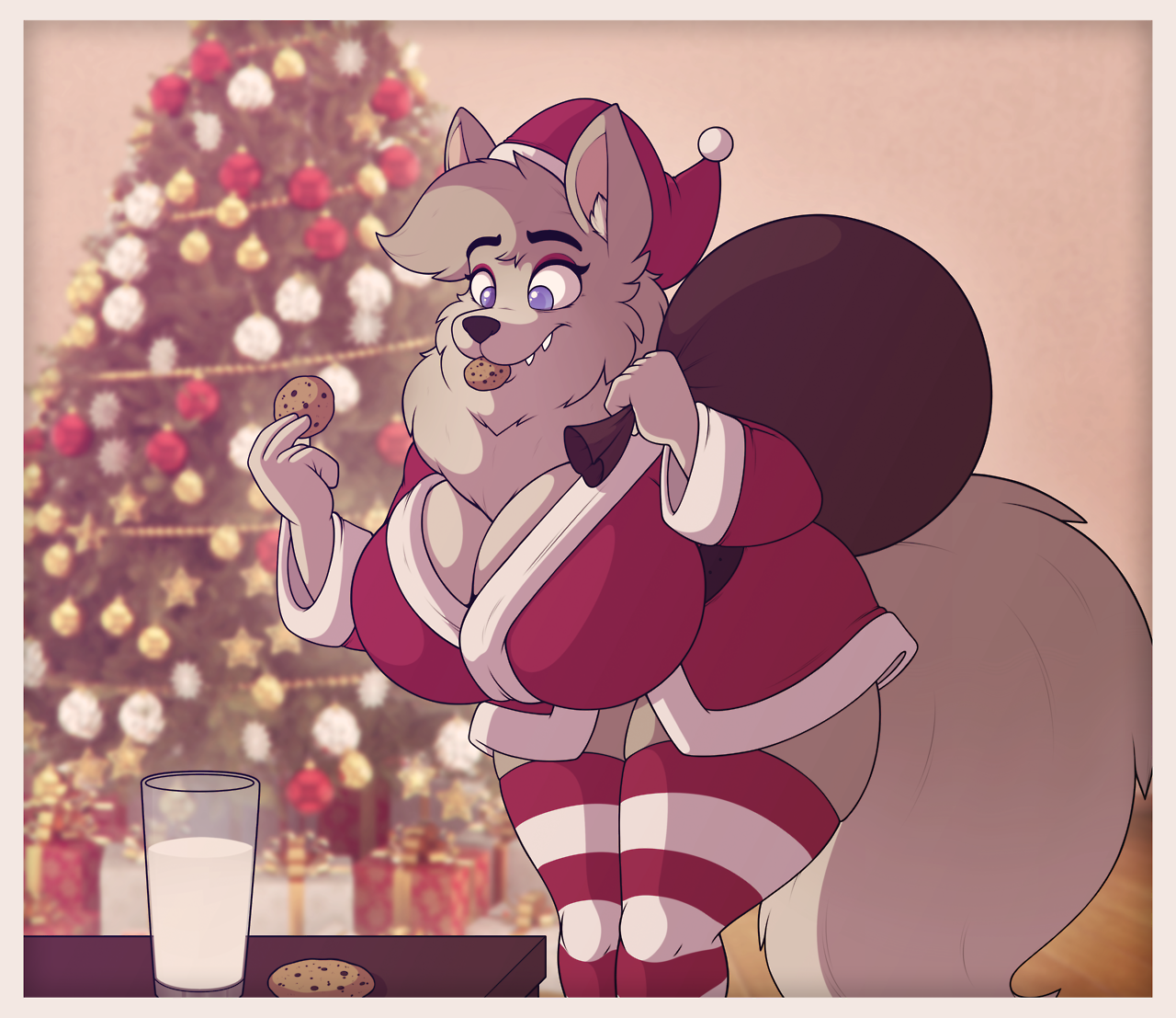 stunnerpone: FLUFFY CHRISTMAS! Robin wishes you all a very nice and warm Christmas!