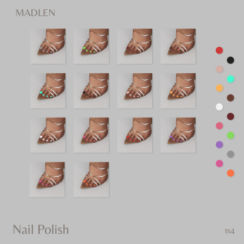 Madlen Nail PolishAs promised, I deliver you toe-nail polish.Coming in variety of colours. Available