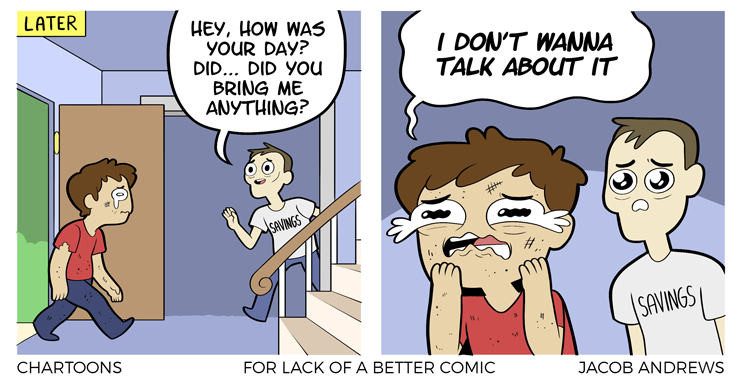 forlackofabettercomic:  Savings ain’t easy.