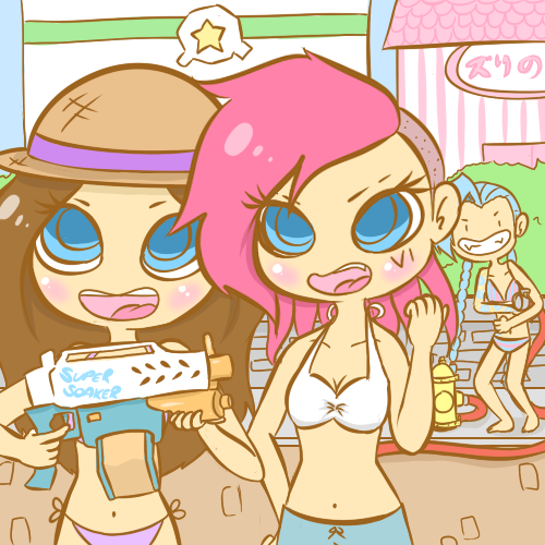 zulidoodles:  [[Some silly summer scenes Hope everyone’s enjoying their summer