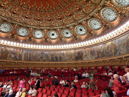 The great concert hall of the Ateneul Român, Bucharest, Romania