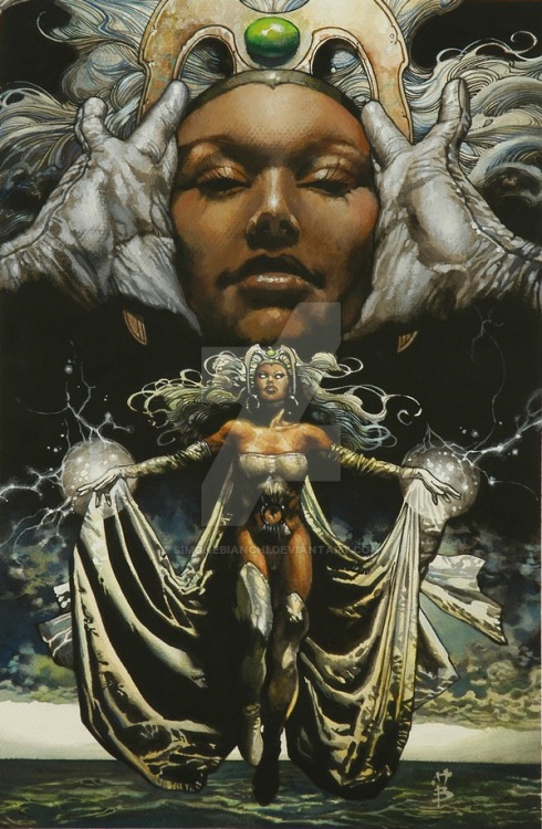 superheroesincolor:  Storm by Simone Bianchi   // Marvel Comics Get the comics here   [Follow SuperheroesInColor faceb / instag / twitter / tumblr / pinterest]   