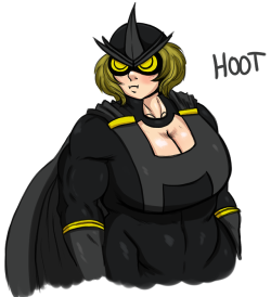 thiccseid:Introducing, HOOT! The newest member of the HERO SQUAD! She dawned the cowl to take down Eternity City’s scum and their alleged crime boss…MISSY JAY. *dun dun duuuun*