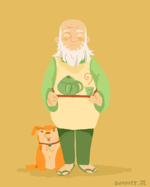 sunniieedraws:The uncle and nephew tea shop owner. I really want an AU featuring their daily lives a