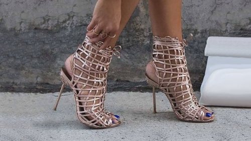 metallic heels