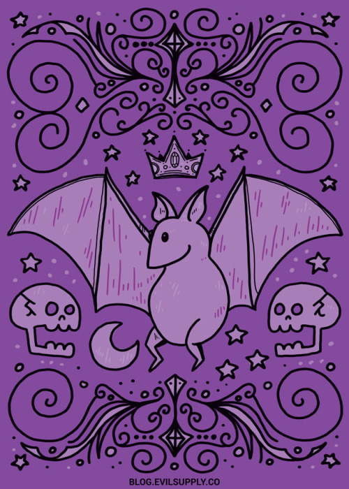 Royal bat emblem from the archive. This is going to be on things. Not quite sure what yet.