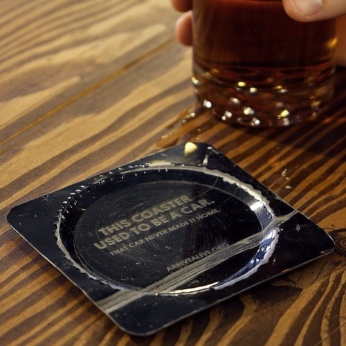 rapunzel-corona-lite:linksbae99:sixpenceee:A local bar has metal coasters made from cars wrecked in 