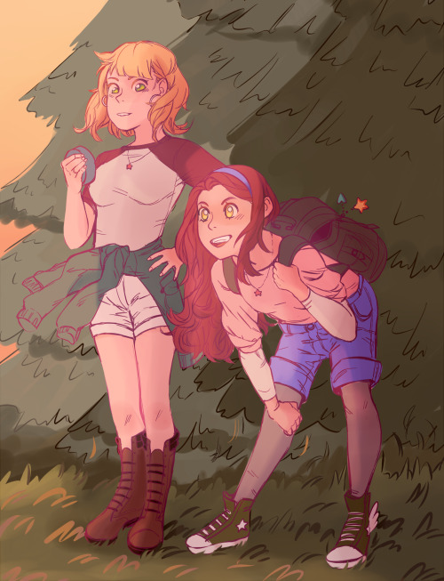 yusaname: Older GFs exploring the woods together? Yes