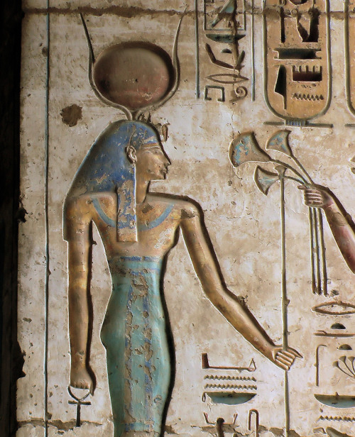 ancient-egypts-secrets: Egypt, Medinet Habu, Temple of Ramesses III Goddess Hathor by kairoinfo4u