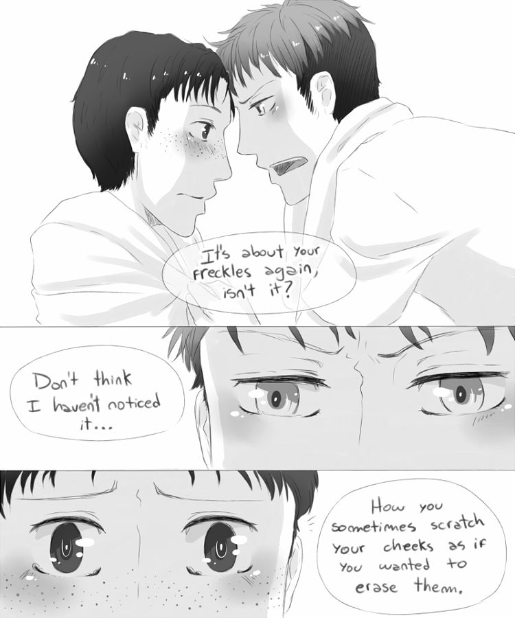 kyyhky:   marco-leader-bodt asked: Marco being all self-concious about his freckles