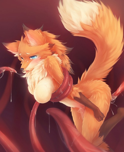 kinkywolftime:  awolthefox:  And now, for the first time in my foxhole, I bring you TENTACLES!!!! Enjoy♥  REBLOG some tentacles for my loving furs! 