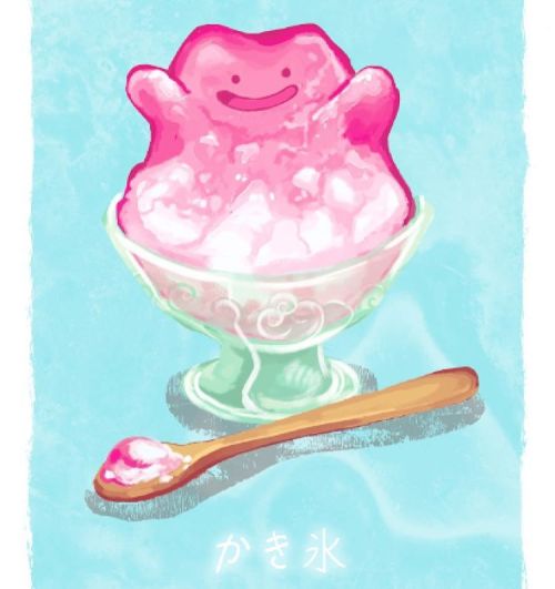 Second instalment in the Pokefood series: Ditto Kakigori! This set can be picked up at Creative Para