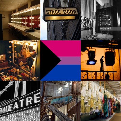 Demibisexual theatre/theatre tech moodboard for @rjwinterfell <3