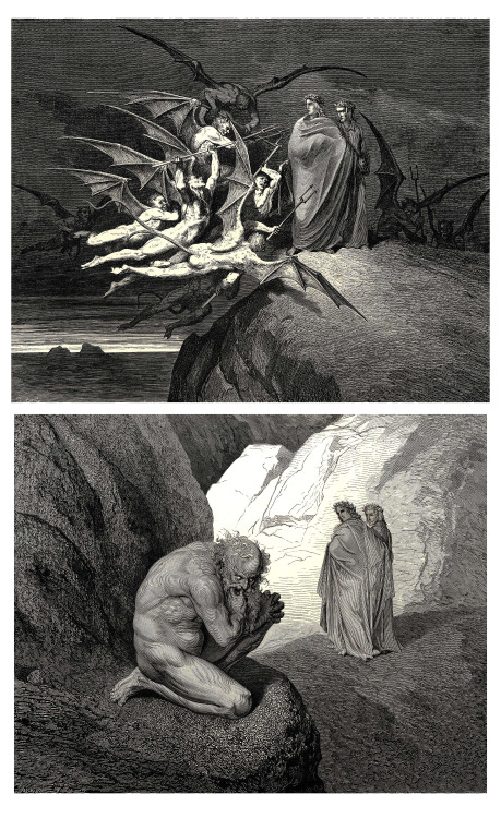 likeafieldmouse:Gustave Dore&rsquo;s illustrations for Dante&rsquo;s The Divine Comedy &amp; John Mi