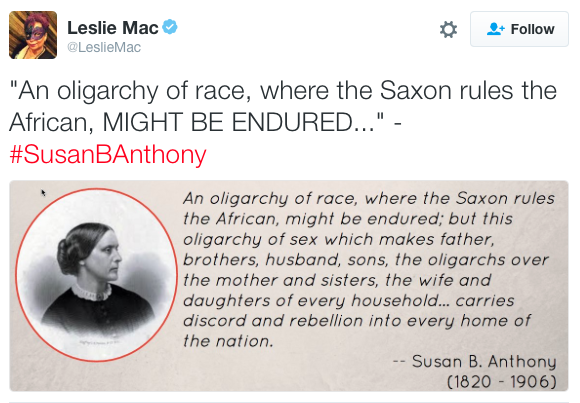 the-movemnt:  As Susan B. Anthony’s name trends on Twitter — and as people blanket