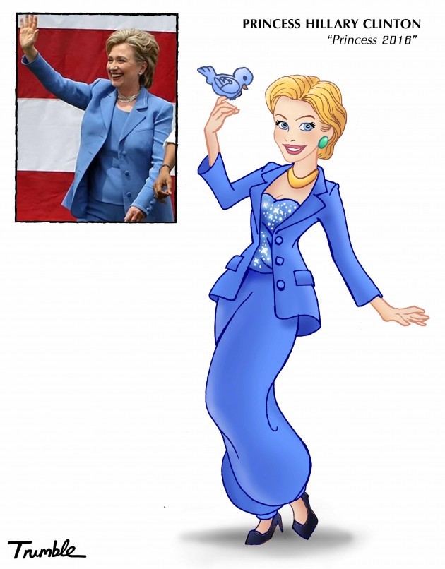 bitch-media:  An artist puts the Disney princess filter on real life role models. 