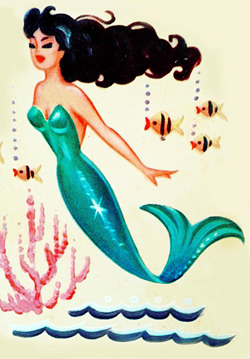 1950s meyercord mermaid decals