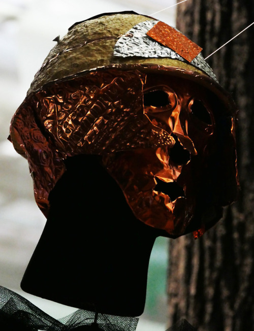 Roman Soldier Inspired Public Art created by students, The Great North Museum, Newcastle-upon-Tyne, 