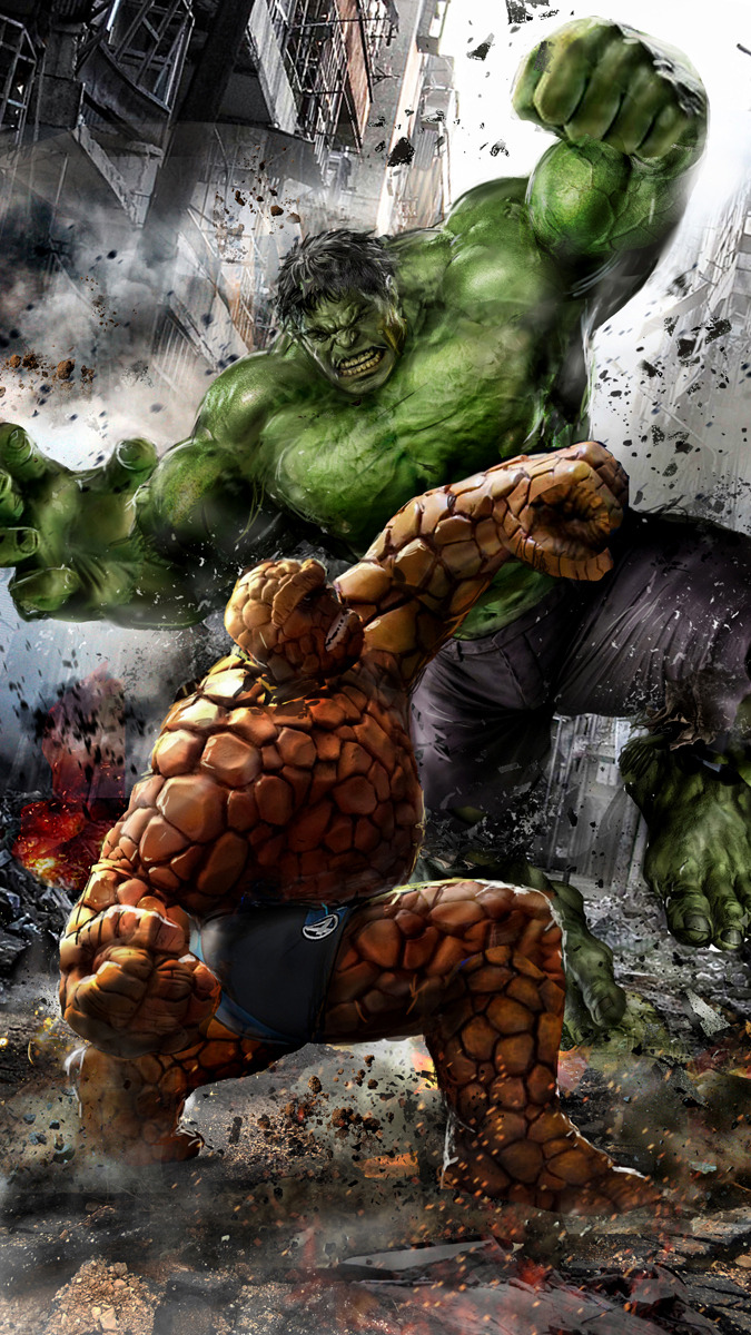 thecyberwolf:  The Thing Vs Hulk Created by John Gallagher (Uncanny Knack) / Find
