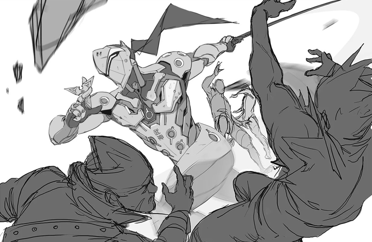 pixalry:   Overwatch Sketches - Created by Adrian Wilkins  