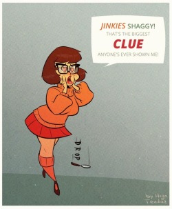 Velma - Scooby Doo - Cartoony Pinup - Shaggy’s Big Clueand I Added Inks To Yesterday’s