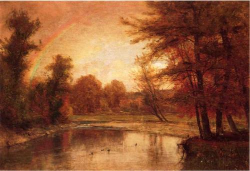 Thomas Worthington Whittredge - The Rainbow. 1901. Oil on canvas.