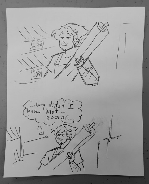 Finally Illustrated One Of My Work Thoughts. Drawn On The Back Of Cutting Slips From Said Work Place