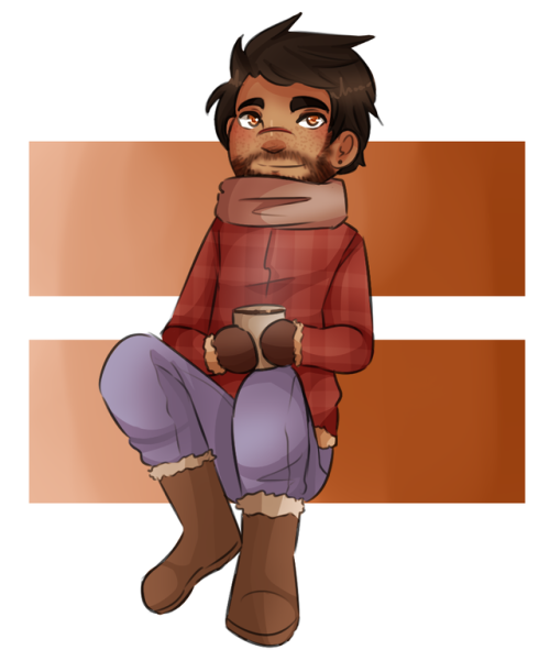 the-tevinter-biscuit: to go with all of my winter Fenris chibis, i decided to draw a hawke one too s
