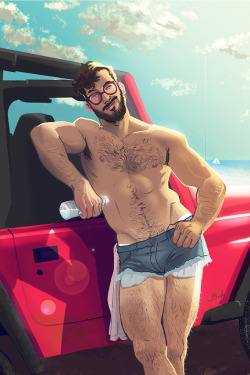 stephendraws:  Hey Guys! Here’s my contribution to Burl and Fur, I can’t wait for this zine to show up in my mail! If you like massive thighs, and hairy pecs this zine is for you! 💪💪💪SECOND STRETCH GOAL MET!💪💪💪 20 days to go! KICKSTARTER