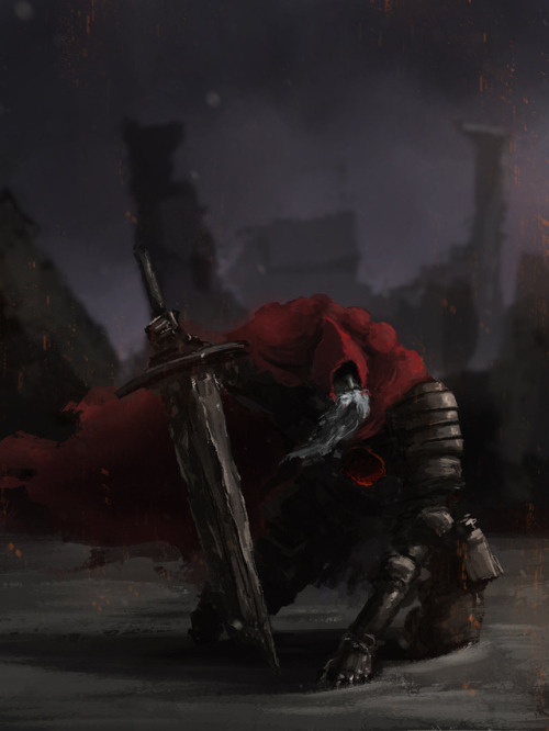 felipey-art:Personal piece, Slave Knight Gael Speedpaint