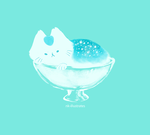 nkim-doodles:Snow Milk Cat 03.