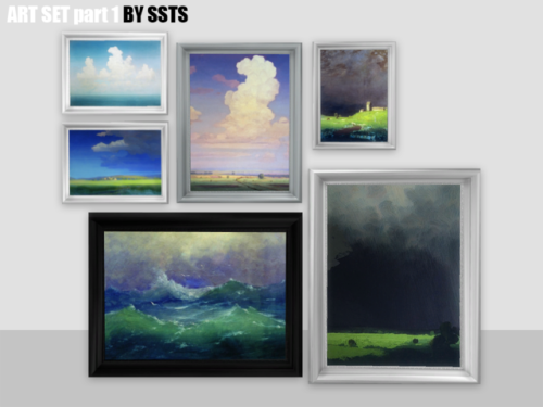 strangestorytellersims:ART SET part 1 by SSTS New mesh 14 vertical paintings and 28 horizontal ones 